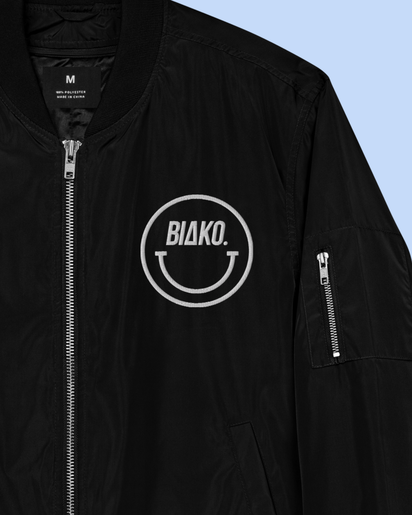 SMILE SOLO - PREMIUM RECYCLED BOMBER JACKET