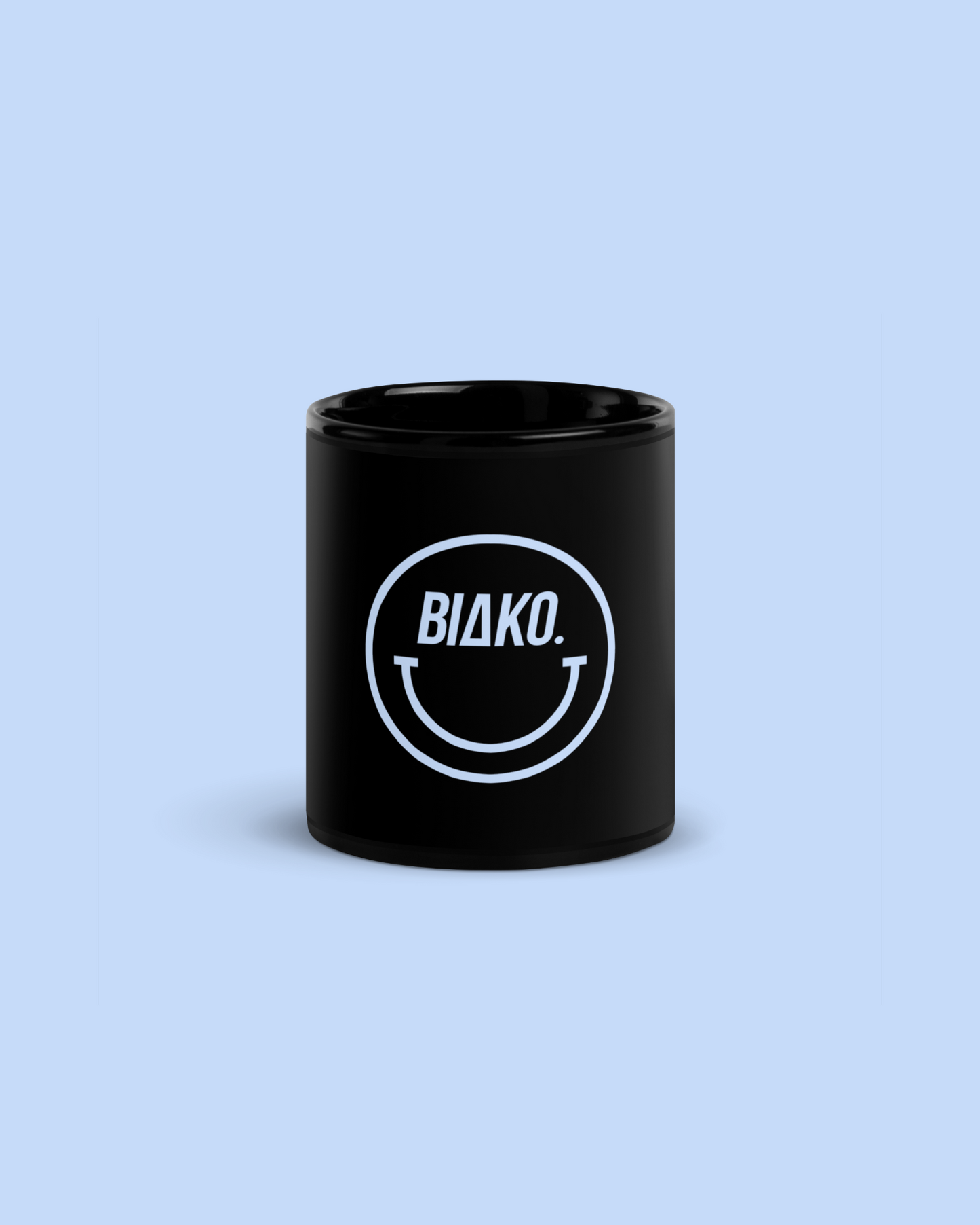 BLACK GLOSSY MUG BIAKO SMILE