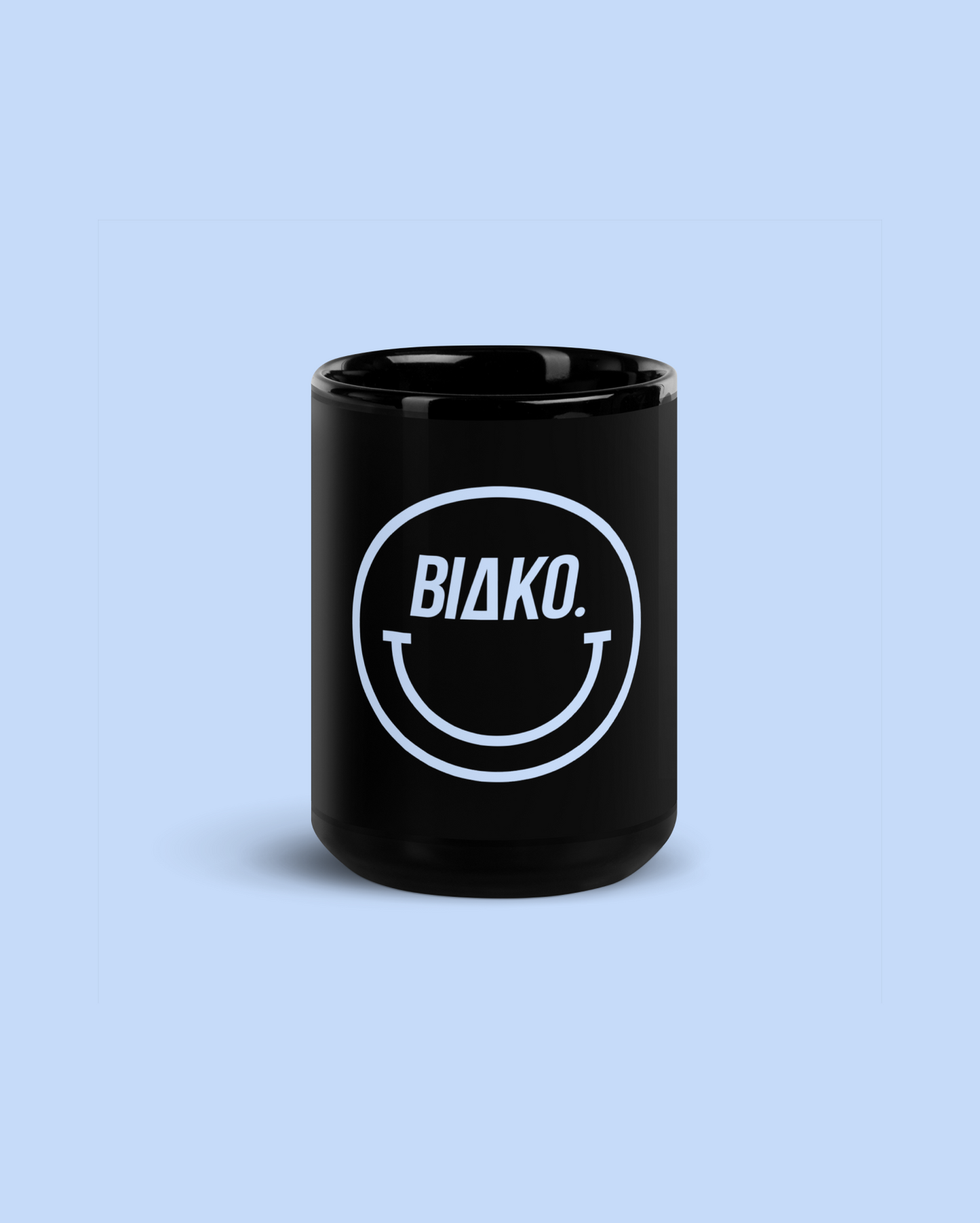 BLACK GLOSSY MUG BIAKO SMILE