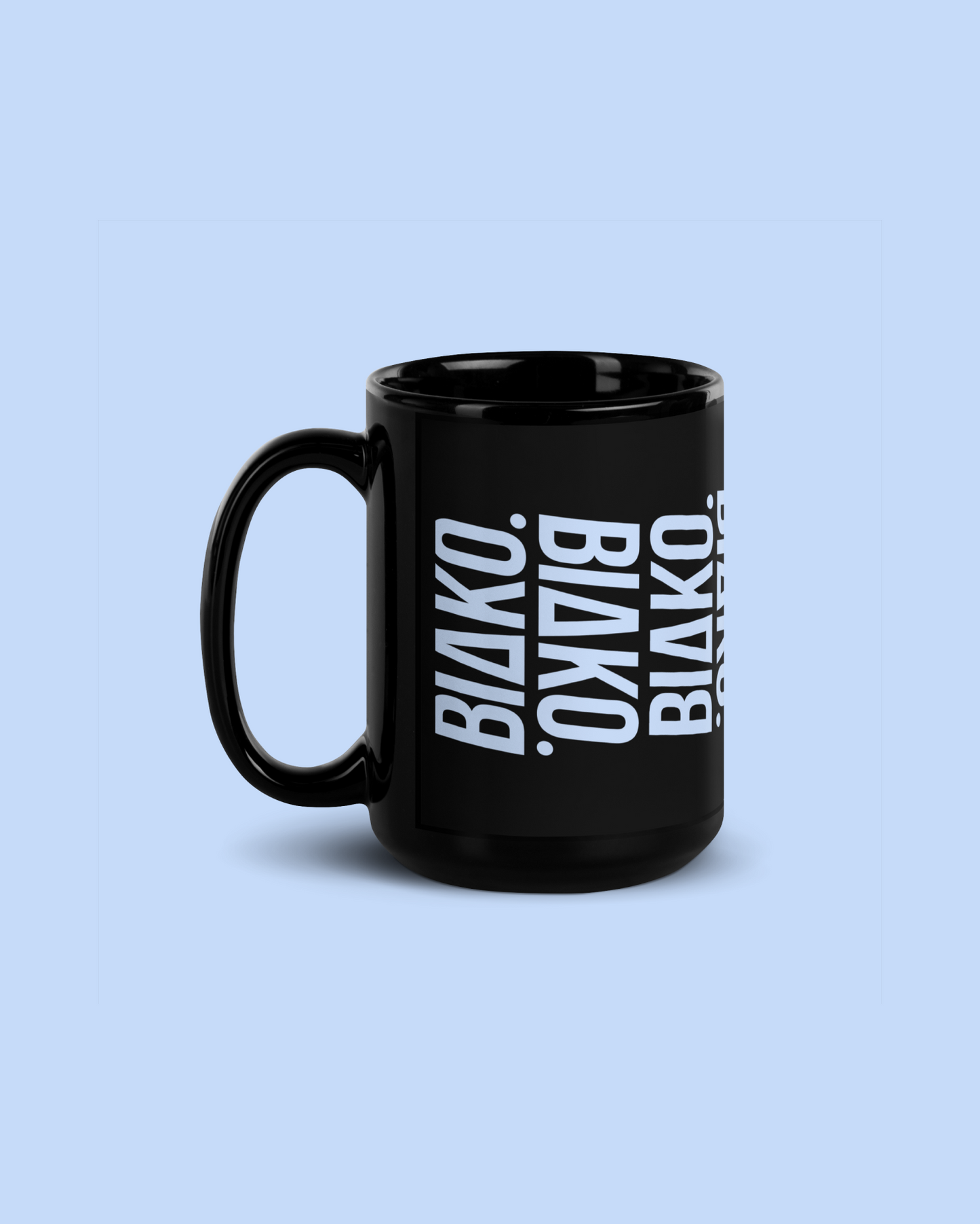 BLACK GLOSSY MUG BIAKOMULTI VERT