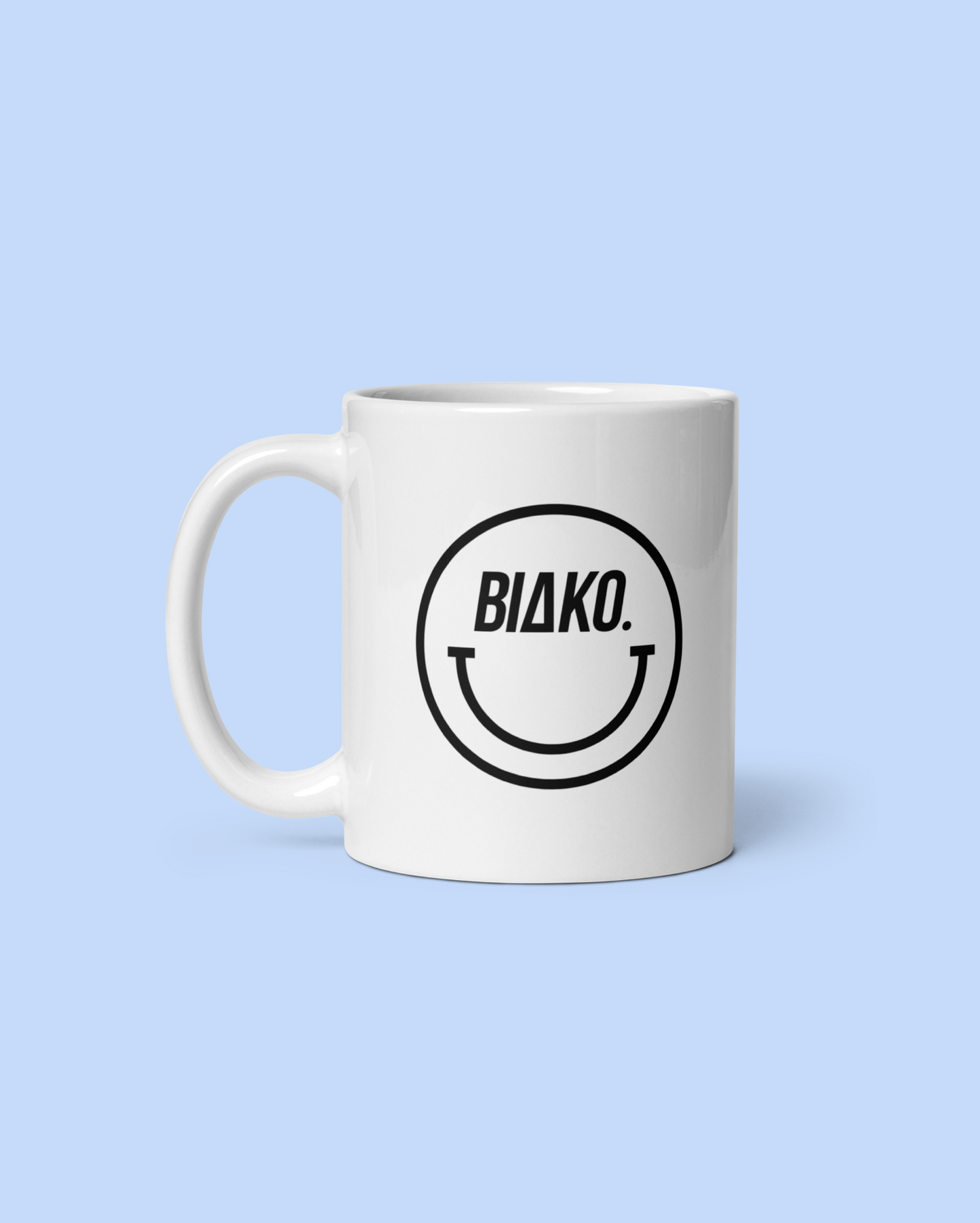 WHITE GLOSSY MUG BIAKO SMILE