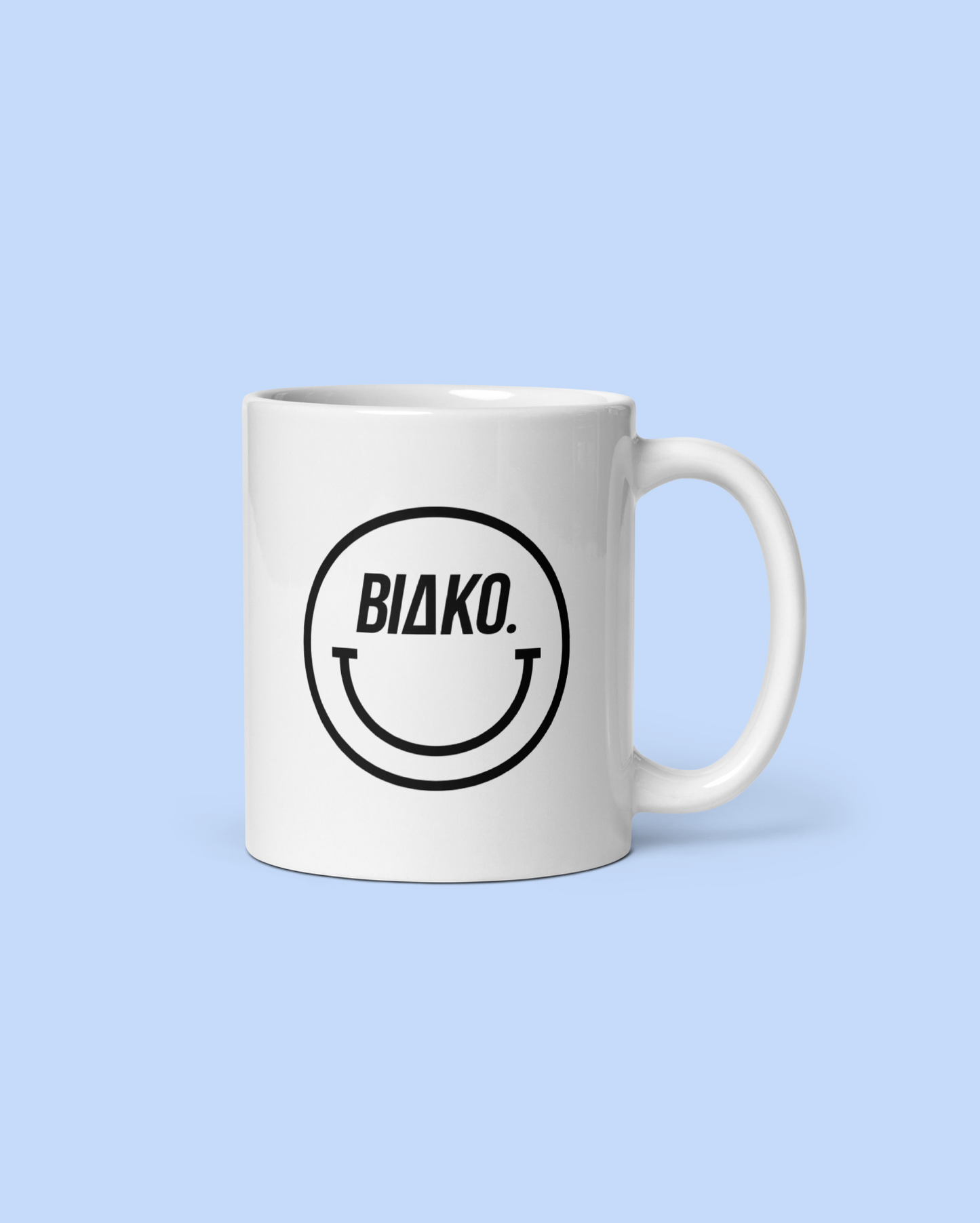 WHITE GLOSSY MUG BIAKO SMILE