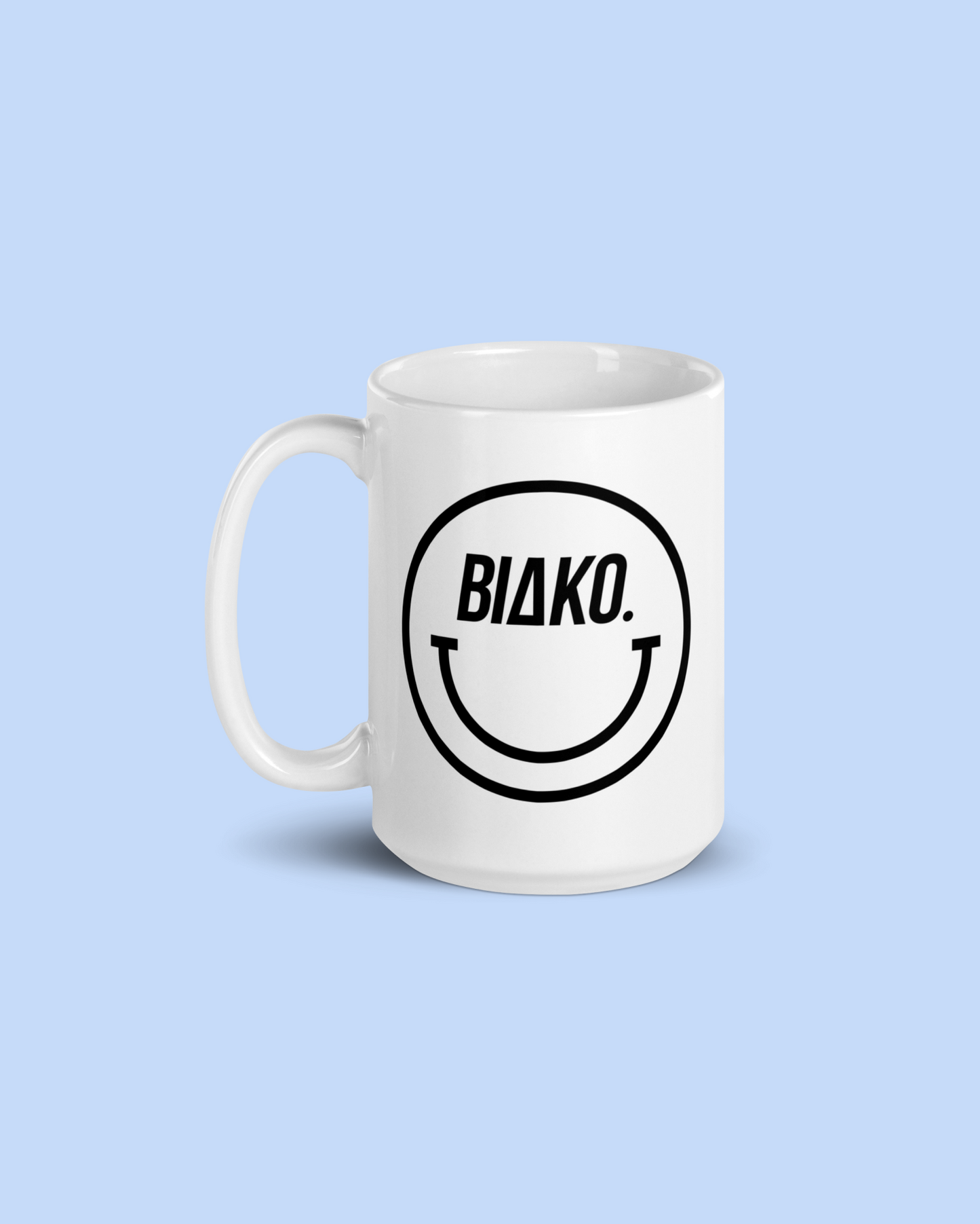 WHITE GLOSSY MUG BIAKO SMILE