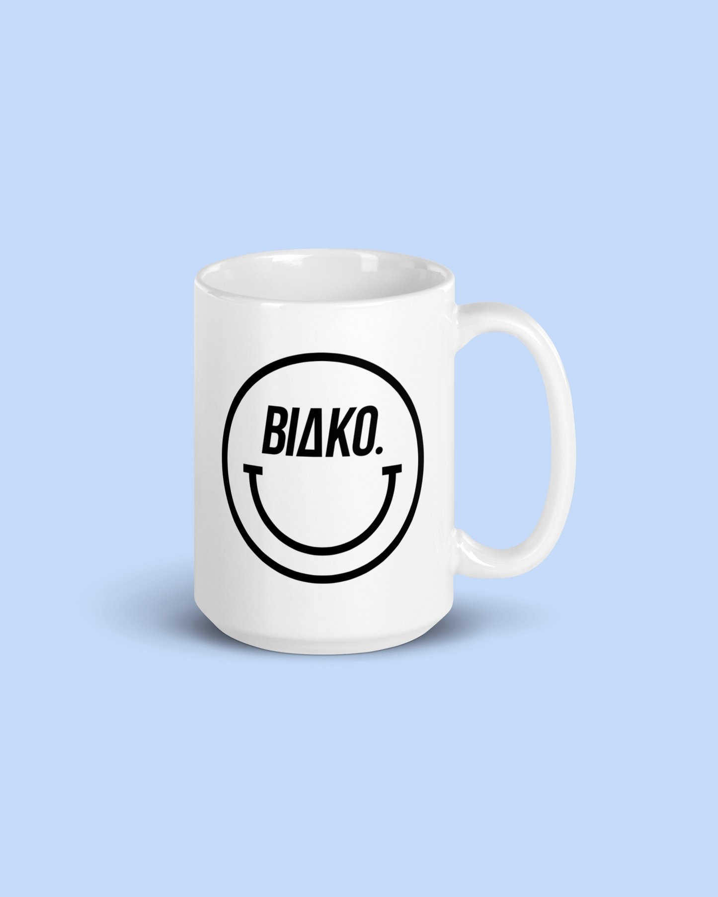 WHITE GLOSSY MUG BIAKO SMILE