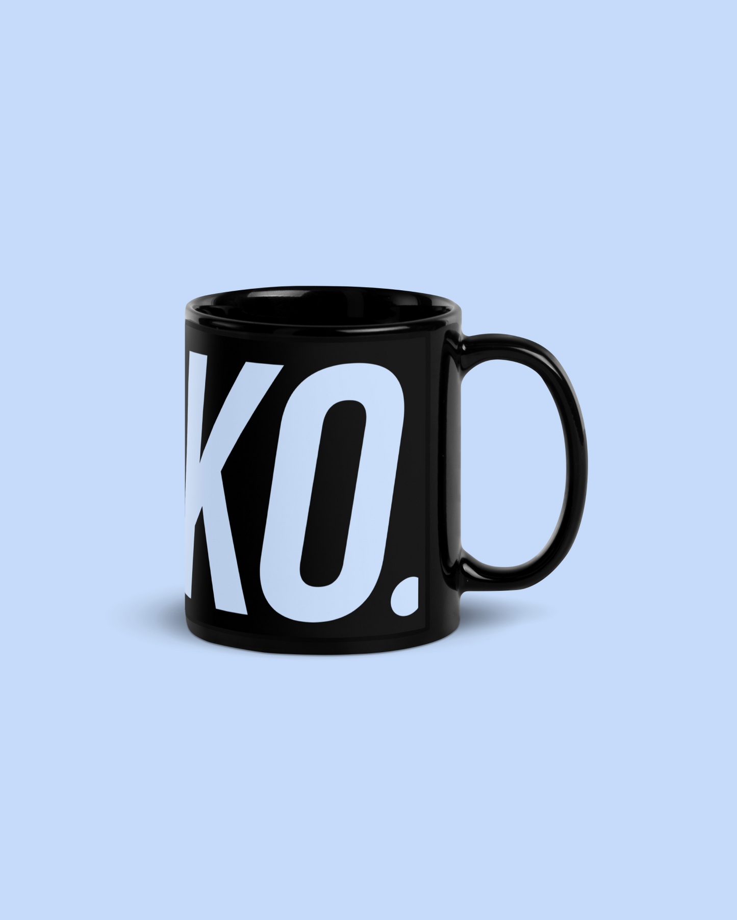 BLACK GLOSSY MUG BIGBIAKO