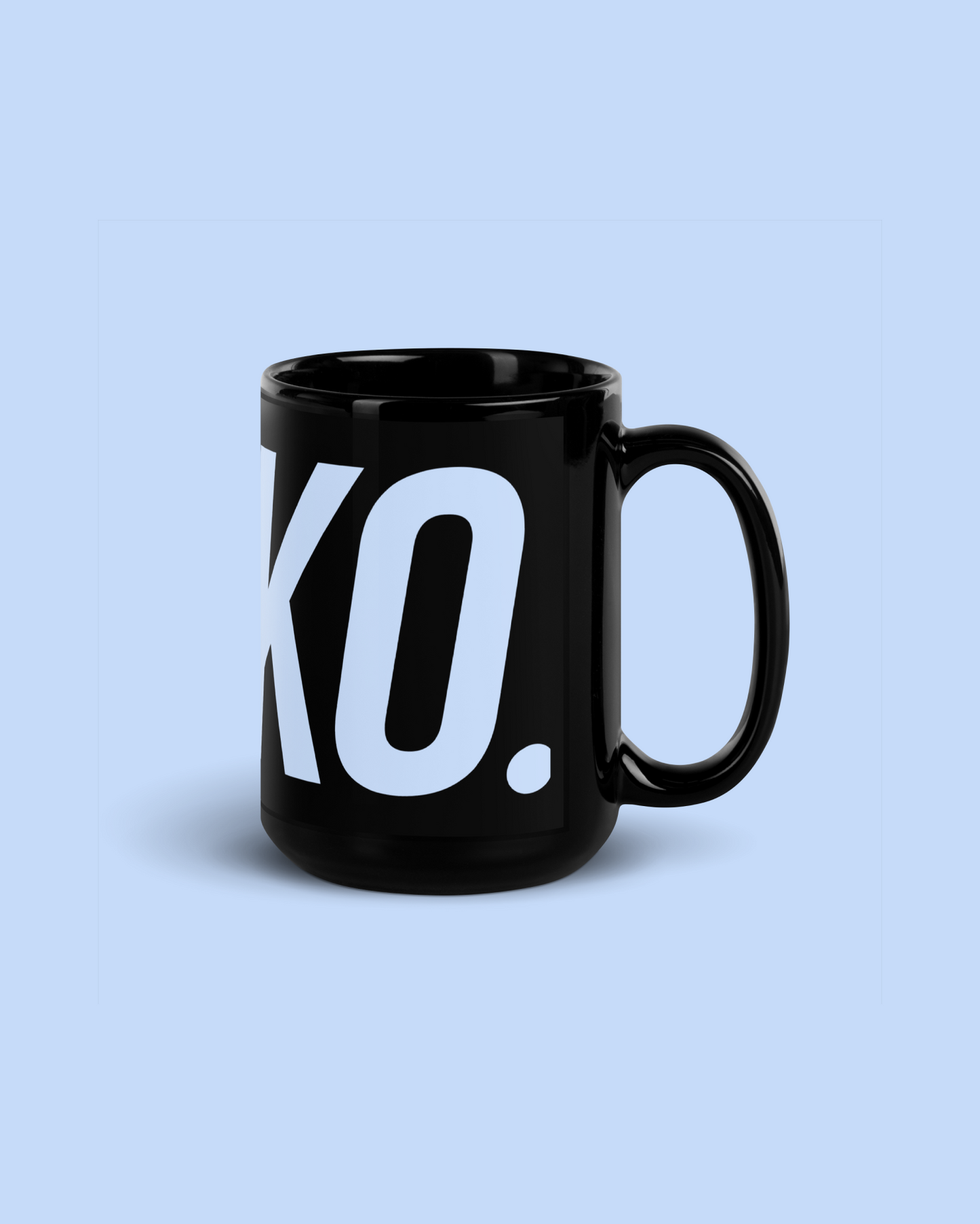 BLACK GLOSSY MUG BIGBIAKO