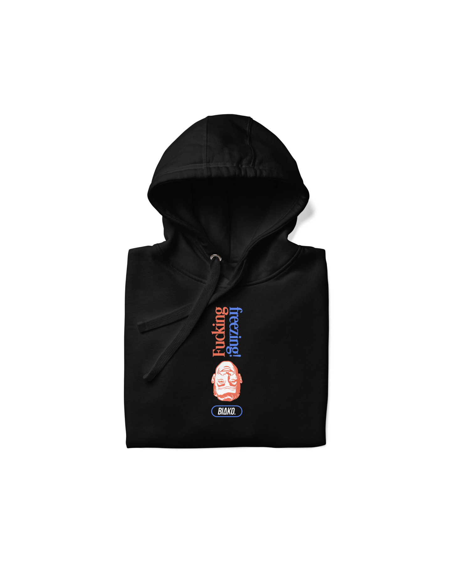 FUCKING FREEZING! BLACKOUT UNISEX HOODIE